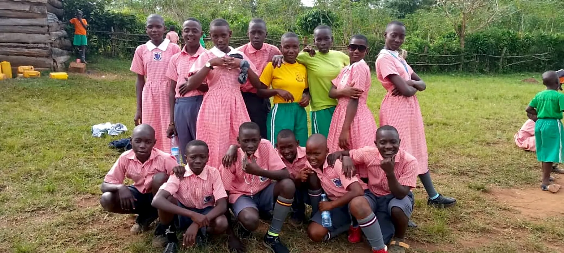 Pupils and teachers at St. Mary's
